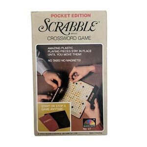 Vintage Scrabble Pocket Edition Board Game Travel Word Game